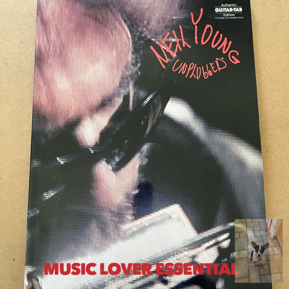 Vintage Neil Young Unplugged Music Book, 1994